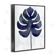 Christie Adams | Navy Monstera Leaf Silhouette