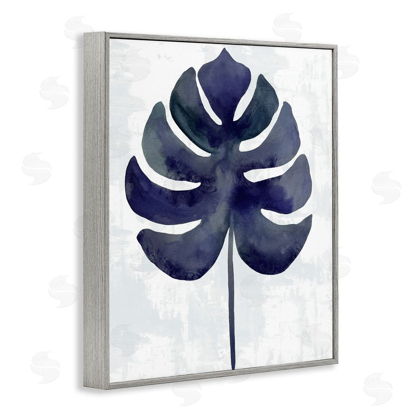 Christie Adams | Navy Monstera Leaf Silhouette