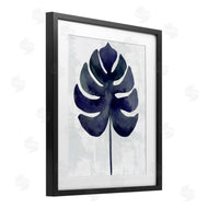 Christie Adams | Navy Monstera Leaf Silhouette