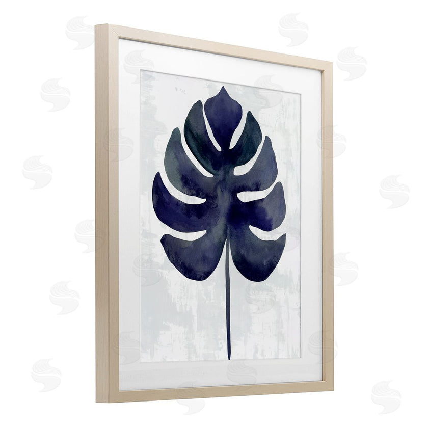 Christie Adams | Navy Monstera Leaf Silhouette