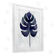 Christie Adams | Navy Monstera Leaf Silhouette
