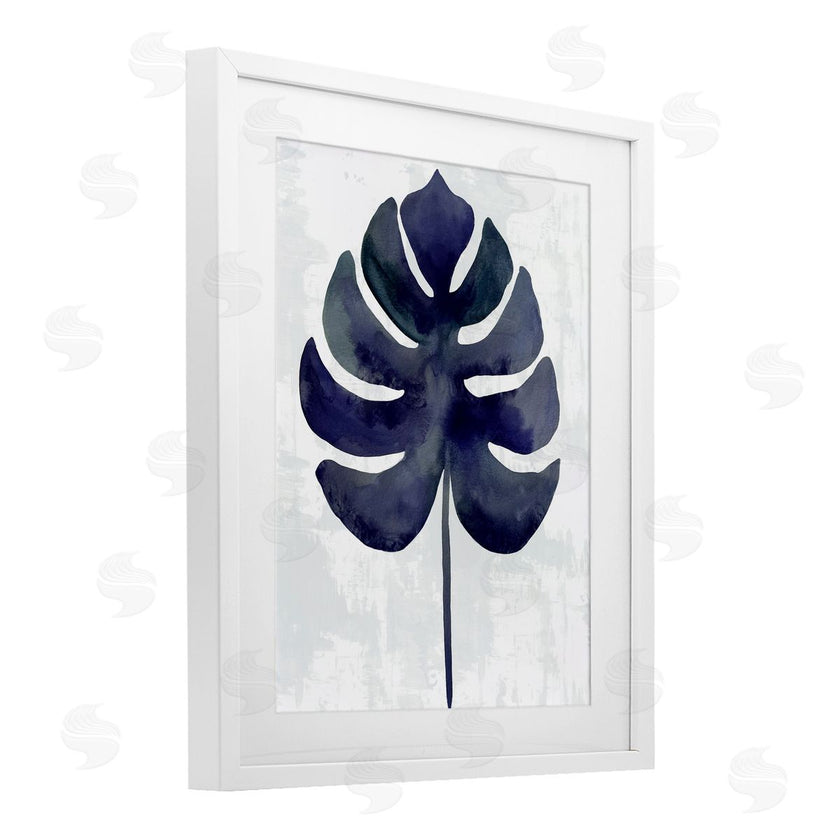 Christie Adams | Navy Monstera Leaf Silhouette