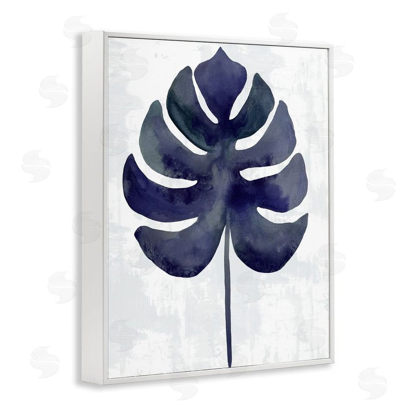 Christie Adams | Navy Monstera Leaf Silhouette