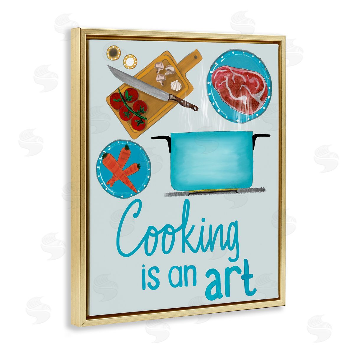 Christine Becker Cooking Is An Art Phrase Canvas Wall Art Print