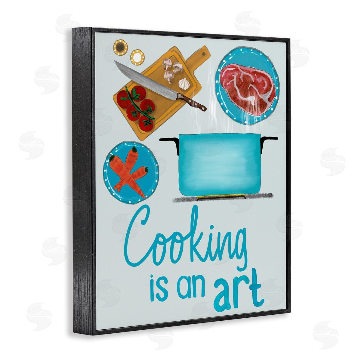 Christine Becker Cooking Is An Art Phrase Canvas Wall Art Print