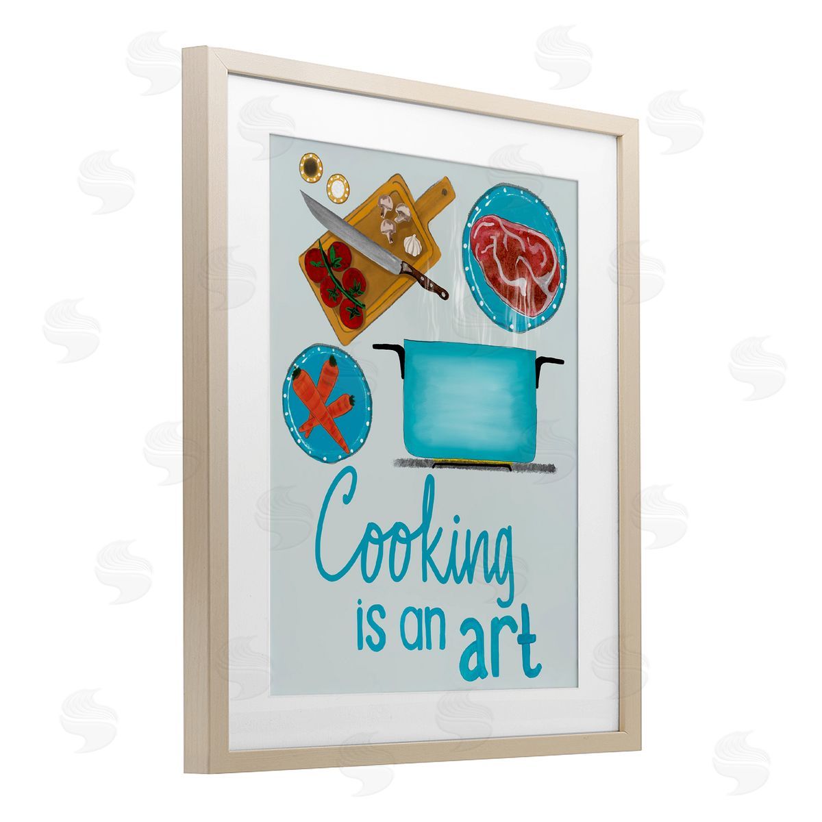 Christine Becker Cooking Is An Art Phrase Canvas Wall Art Print