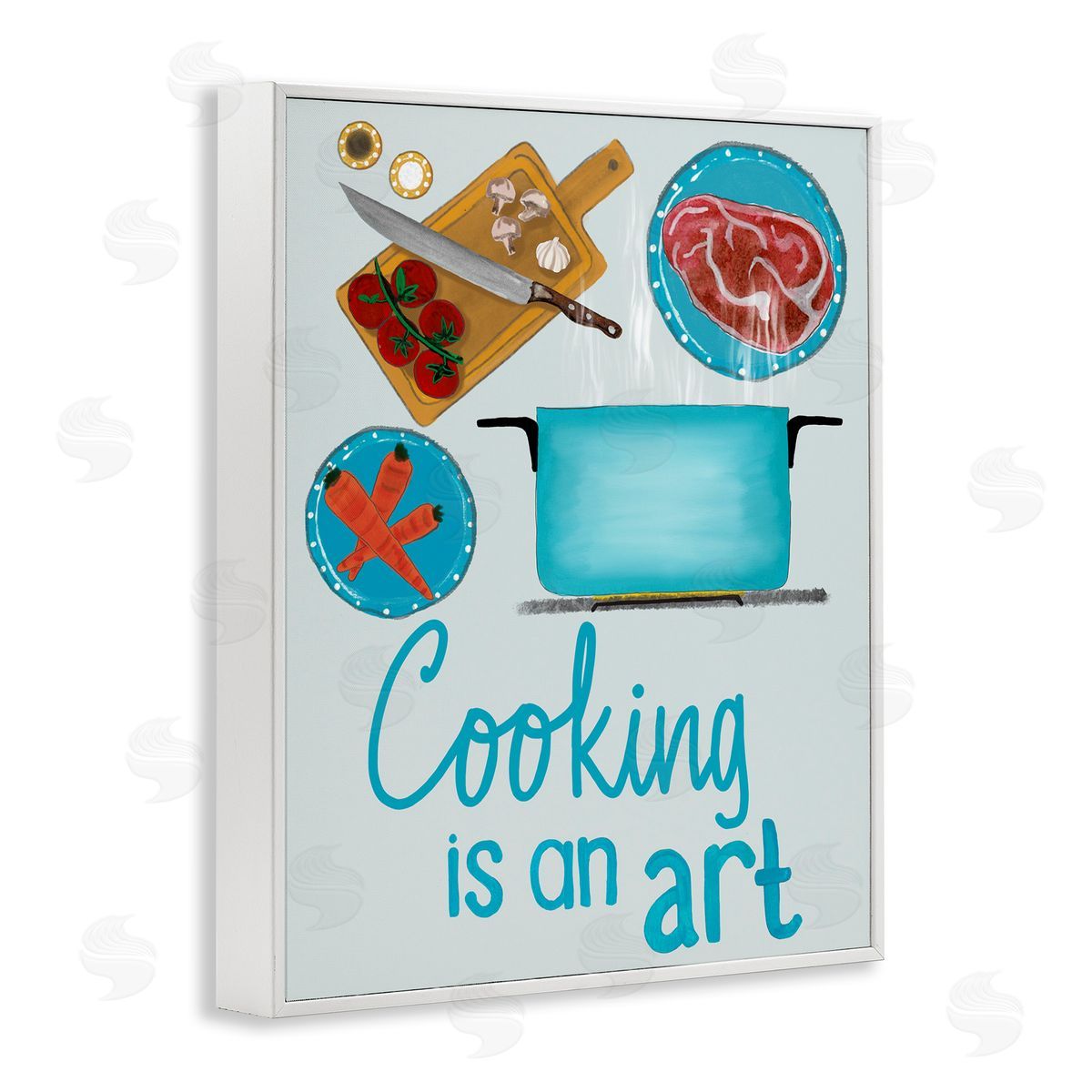 Christine Becker Cooking Is An Art Phrase Canvas Wall Art Print