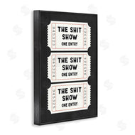 Lettered and Lined | Sh*t Show Bathroom Tickets