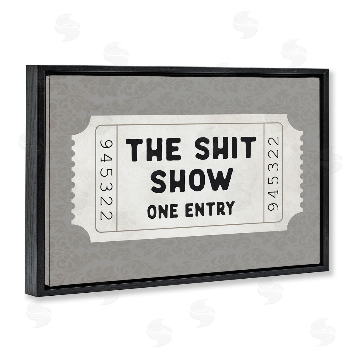 Lettered and Lined Sh*t Show Entry Ticket Canvas Wall Art Print