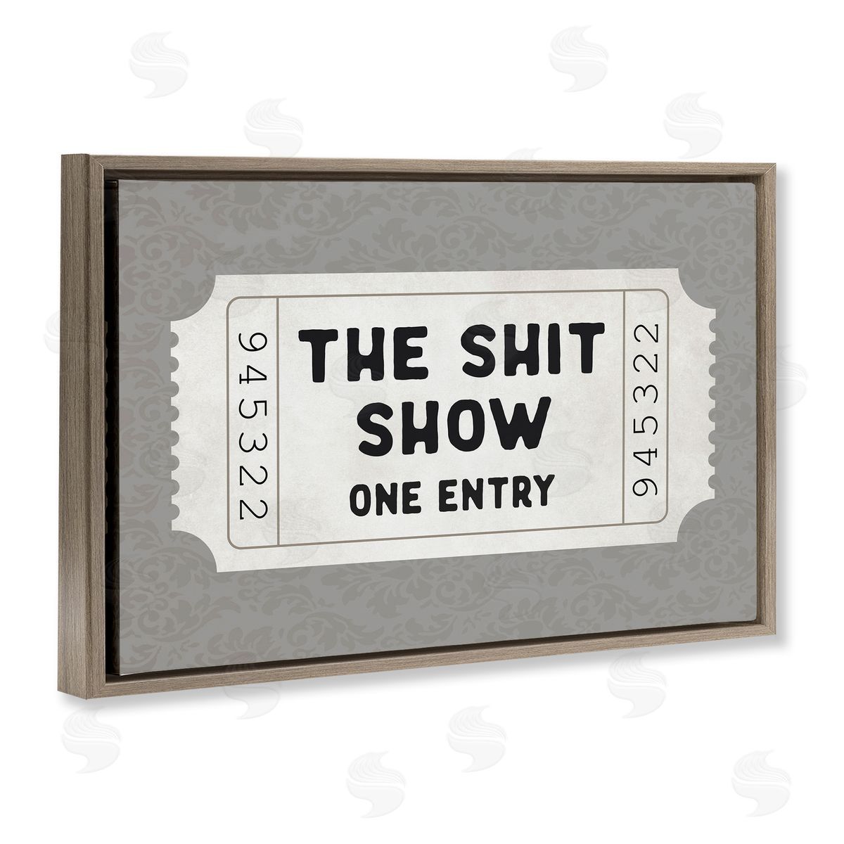 Lettered and Lined Sh*t Show Entry Ticket Canvas Wall Art Print