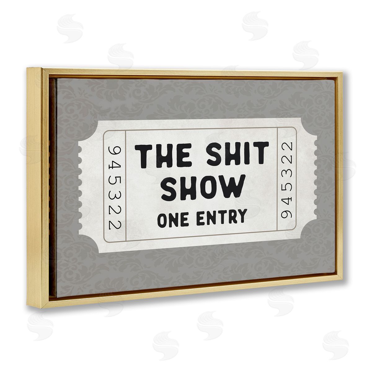 Lettered and Lined Sh*t Show Entry Ticket Canvas Wall Art Print