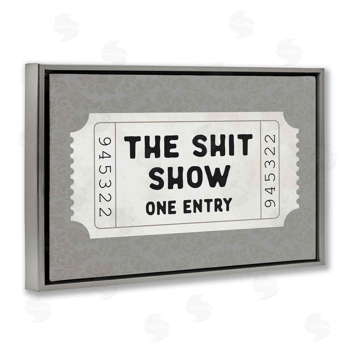 Lettered and Lined Sh*t Show Entry Ticket Canvas Wall Art Print