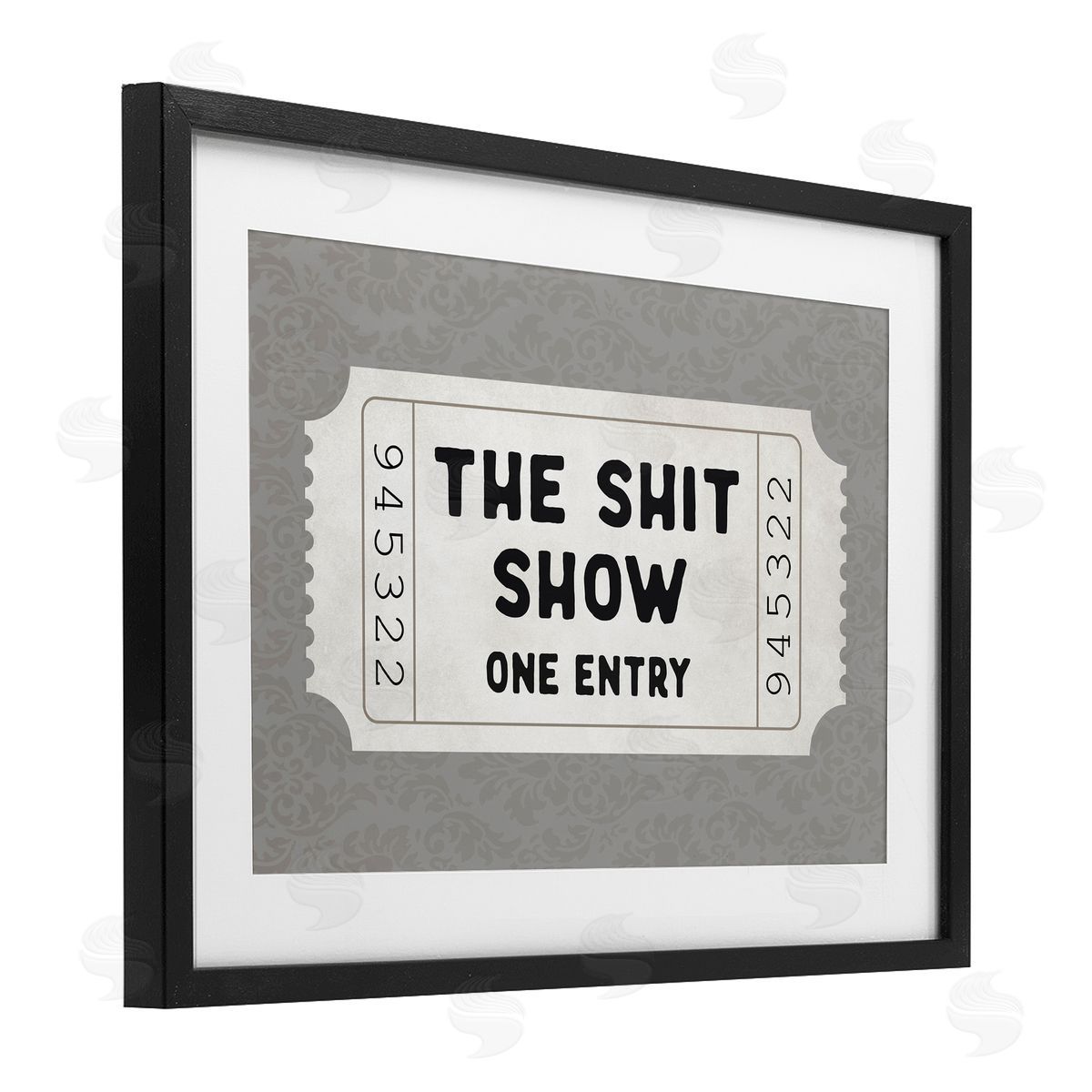 Lettered and Lined Sh*t Show Entry Ticket Canvas Wall Art Print