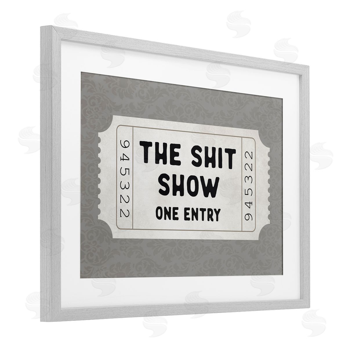 Lettered and Lined Sh*t Show Entry Ticket Canvas Wall Art Print