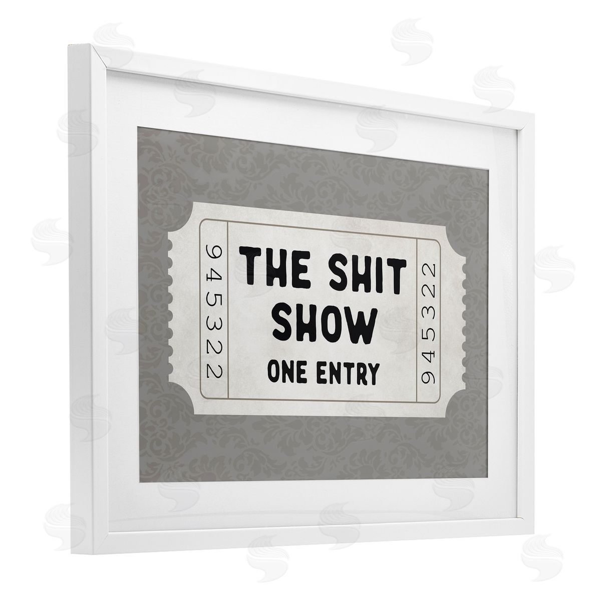 Lettered and Lined Sh*t Show Entry Ticket Canvas Wall Art Print