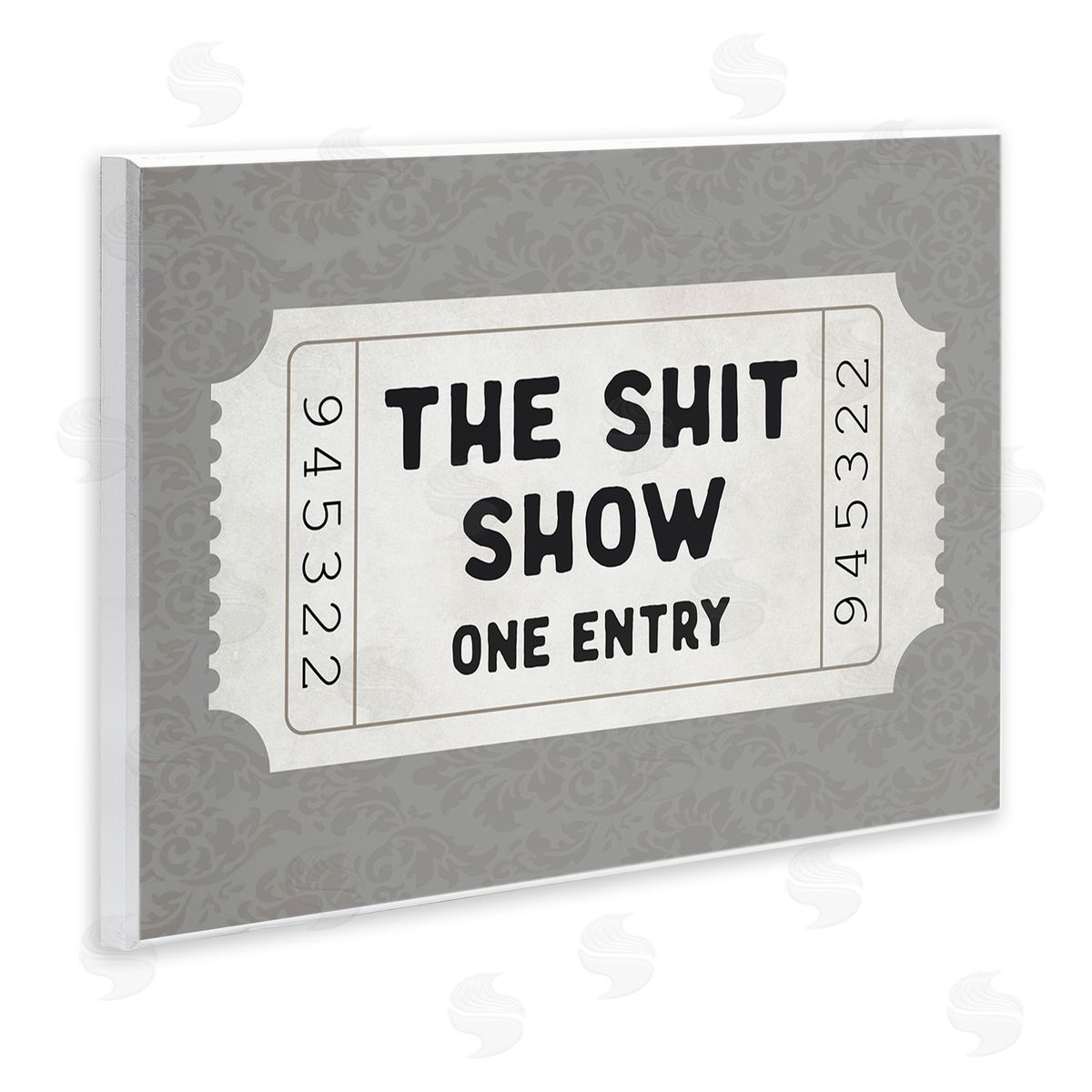 Lettered and Lined Sh*t Show Entry Ticket Canvas Wall Art Print