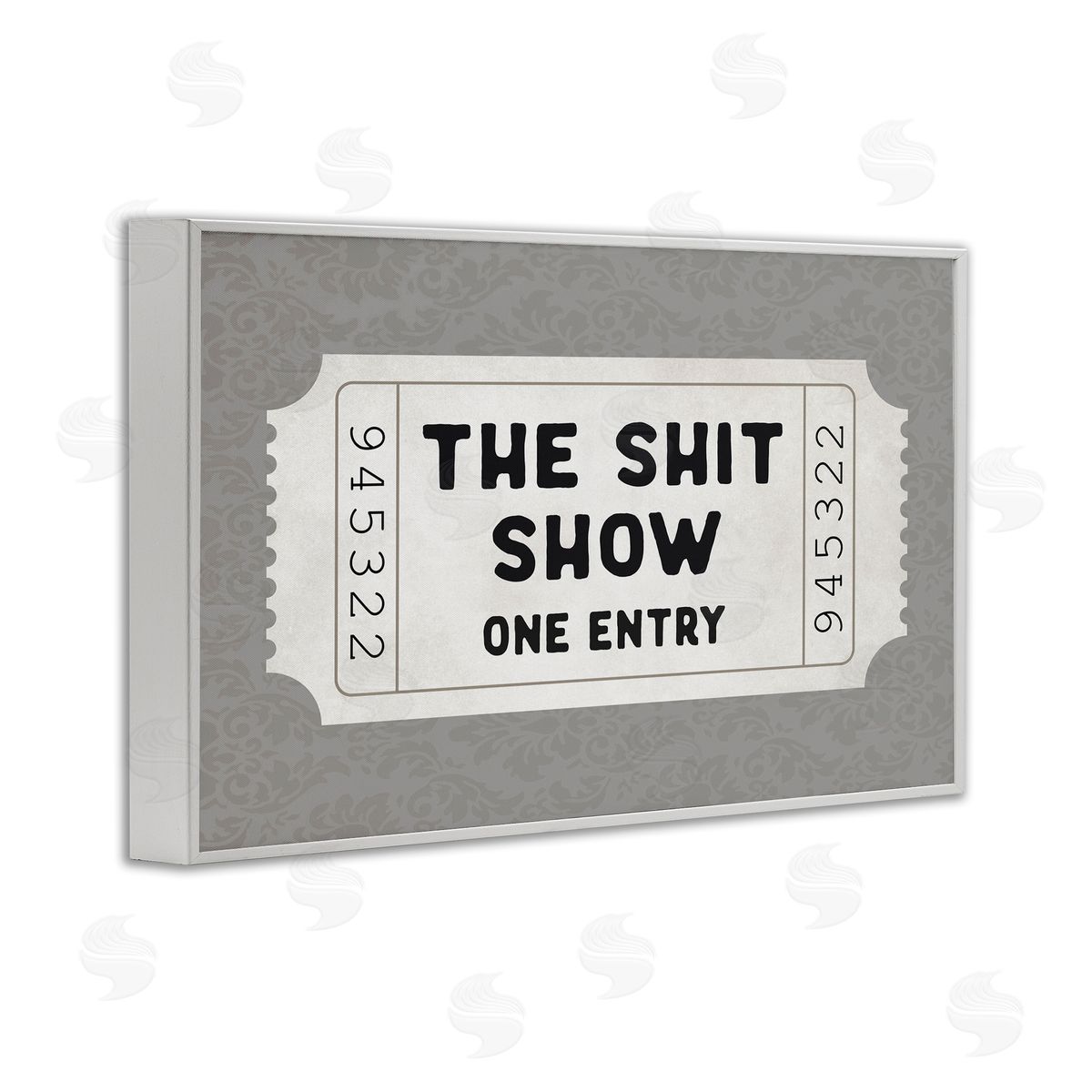Lettered and Lined Sh*t Show Entry Ticket Canvas Wall Art Print