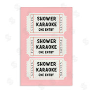 Lettered and Lined | Pink Shower Karaoke Tickets