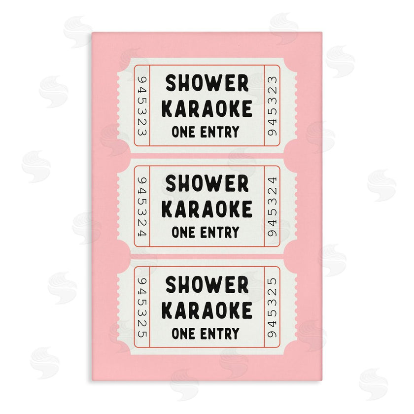 Lettered and Lined | Pink Shower Karaoke Tickets
