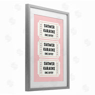 Lettered and Lined | Pink Shower Karaoke Tickets
