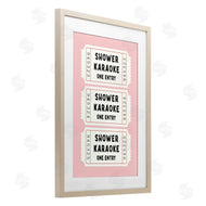 Lettered and Lined | Pink Shower Karaoke Tickets