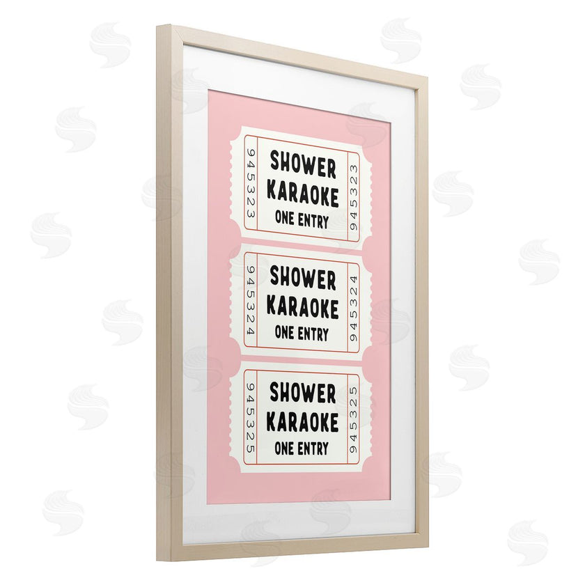 Lettered and Lined | Pink Shower Karaoke Tickets