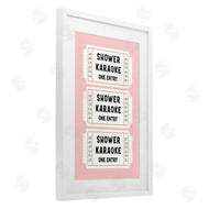 Lettered and Lined | Pink Shower Karaoke Tickets