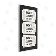 Lettered and Lined | Shower Karaoke Ticket Stubs