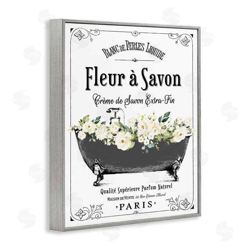 Lettered and Lined | French Flower Bathtub