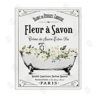 Lettered and Lined | White Florals French Bathtub