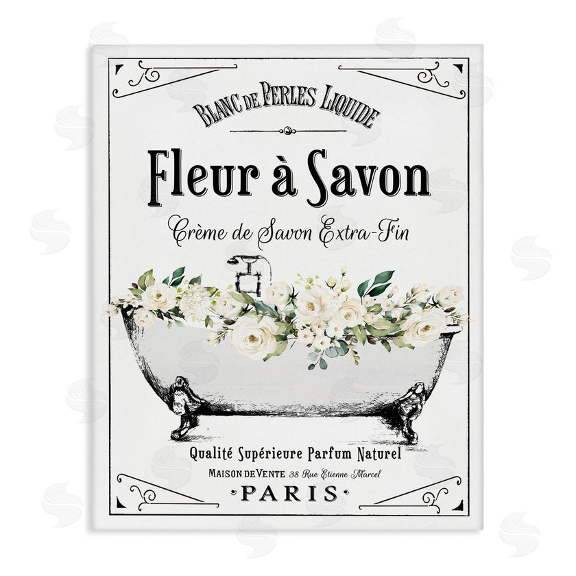 Lettered and Lined | White Florals French Bathtub