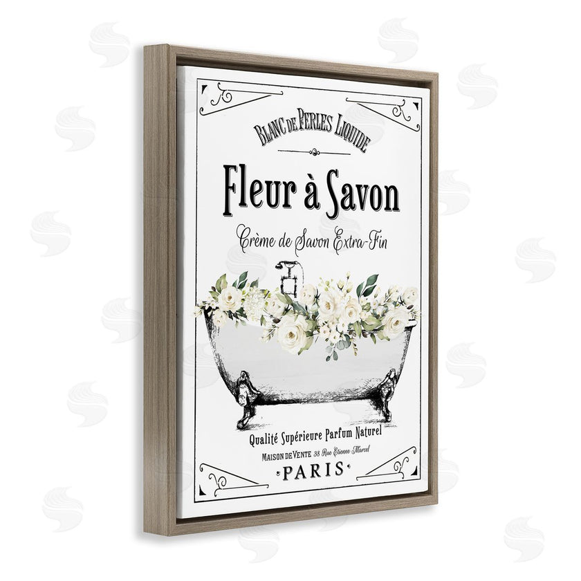 Lettered and Lined | White Florals French Bathtub