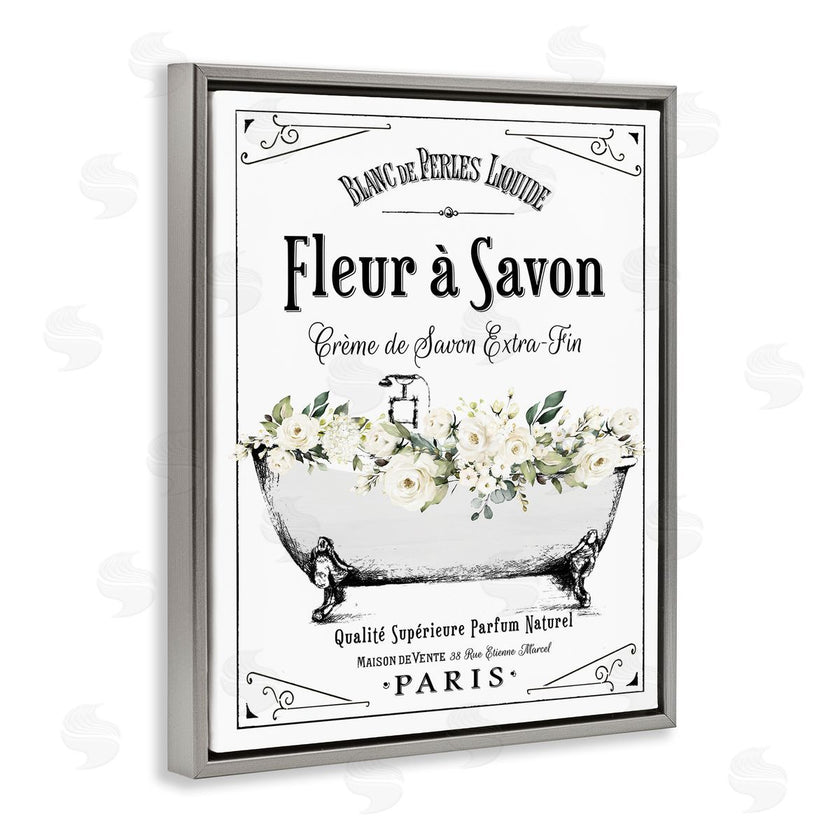 Lettered and Lined | White Florals French Bathtub