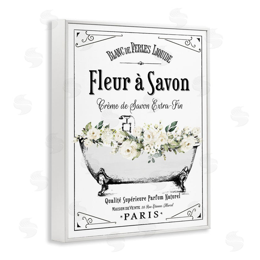 Lettered and Lined | White Florals French Bathtub