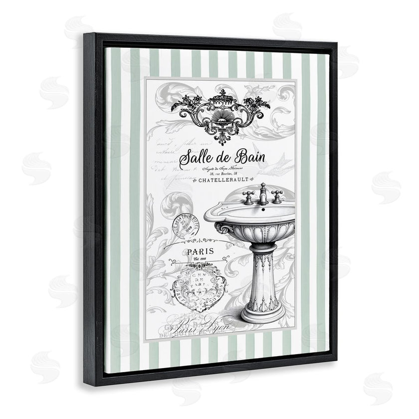 Lettered and Lined | French Bathroom Sink Stripes