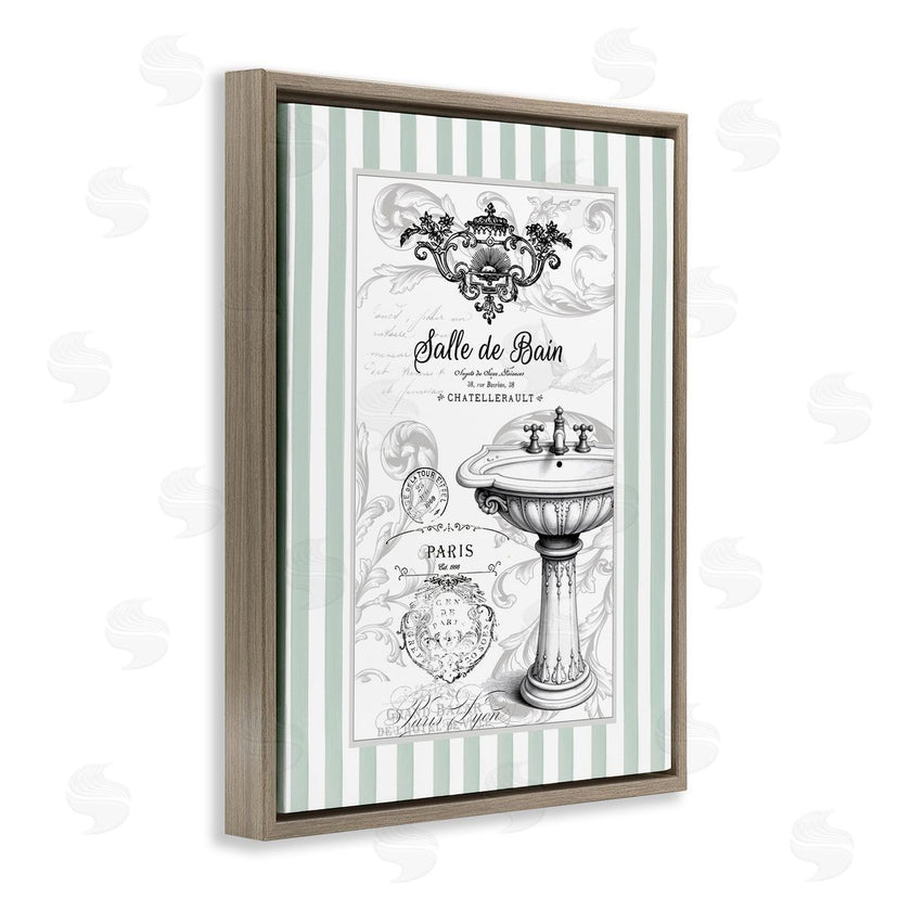 Lettered and Lined | French Bathroom Sink Stripes