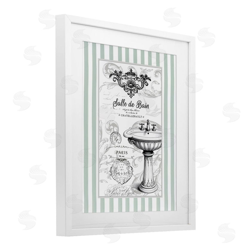 Lettered and Lined | French Bathroom Sink Stripes