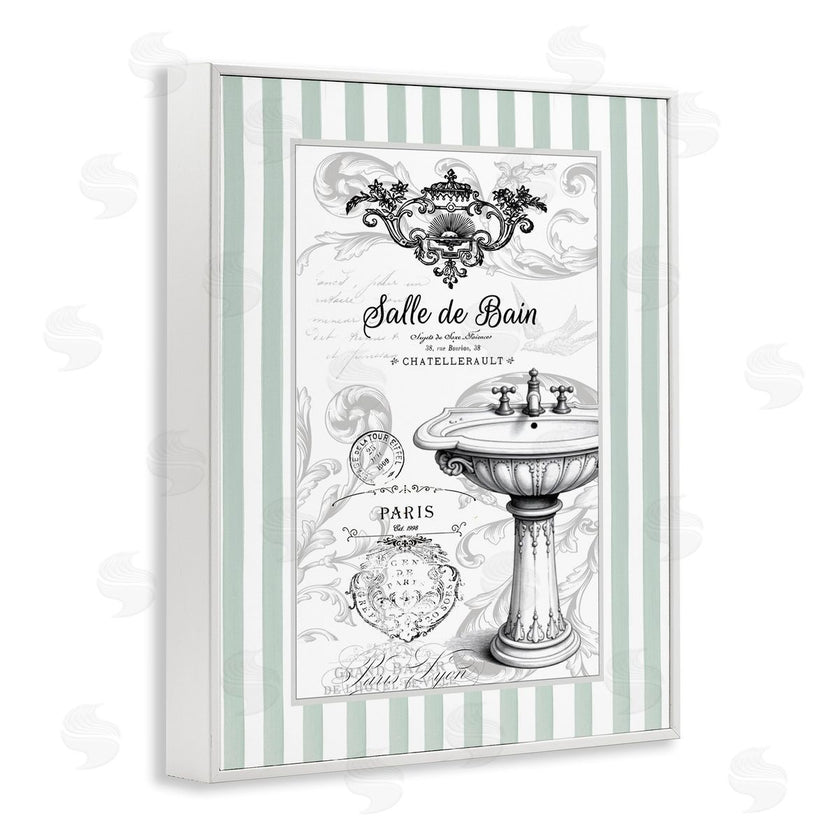 Lettered and Lined | French Bathroom Sink Stripes