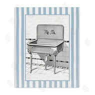 Lettered and Lined | Vintage Bath Sink Stripes