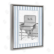 Lettered and Lined | Vintage Bath Sink Stripes