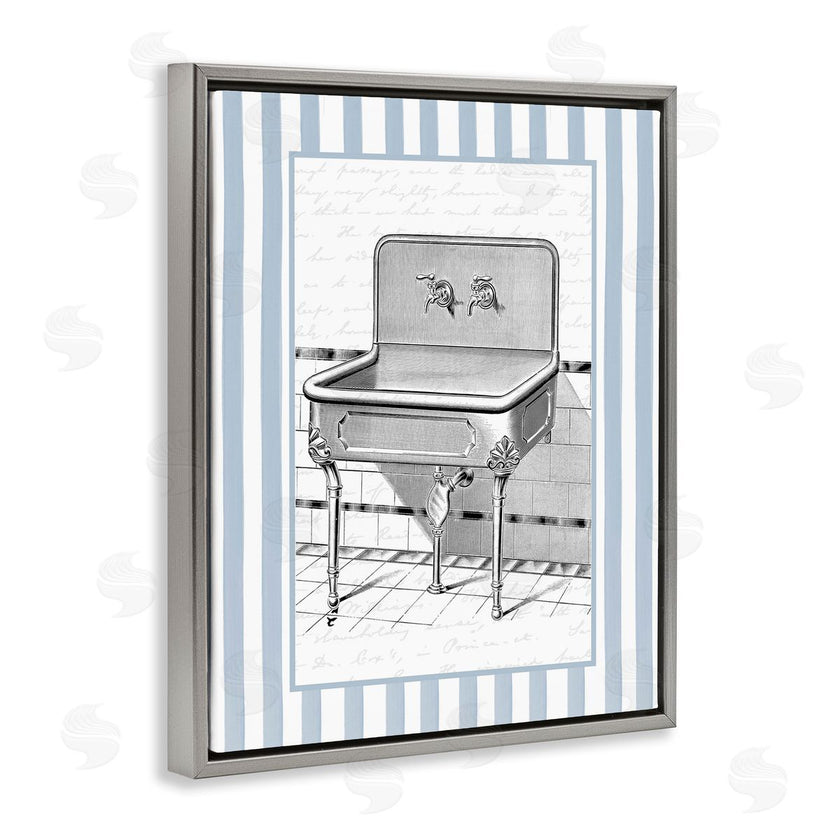 Lettered and Lined | Vintage Bath Sink Stripes