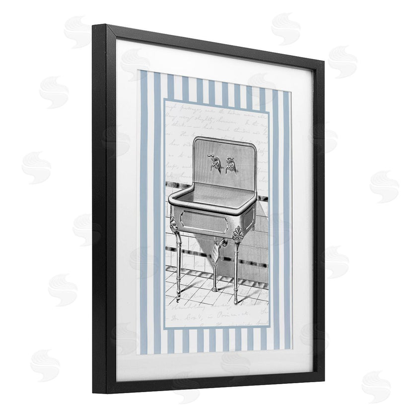 Lettered and Lined | Vintage Bath Sink Stripes