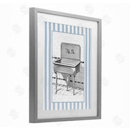 Lettered and Lined | Vintage Bath Sink Stripes
