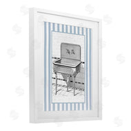 Lettered and Lined | Vintage Bath Sink Stripes