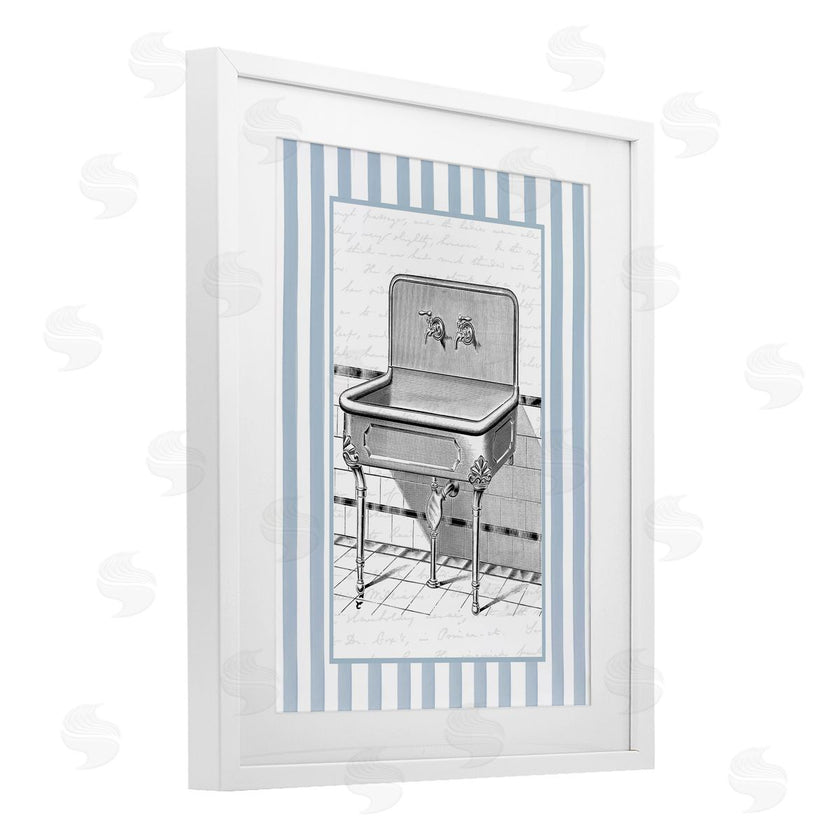 Lettered and Lined | Vintage Bath Sink Stripes