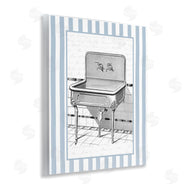 Lettered and Lined | Vintage Bath Sink Stripes