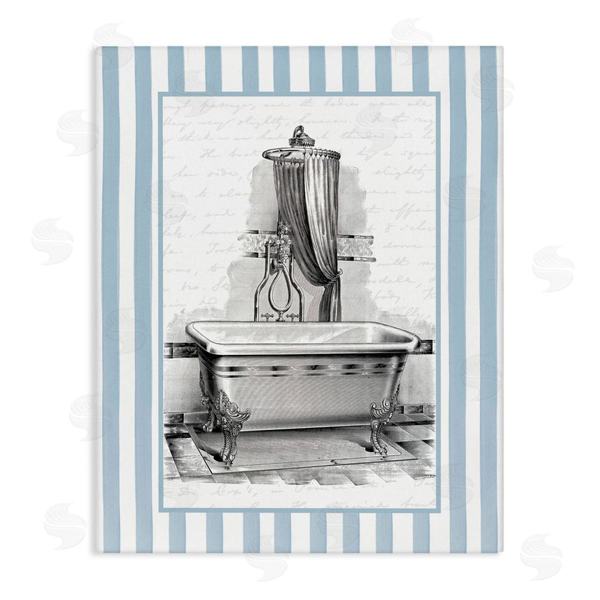 Lettered and Lined | Antique Bath Blue Stripes
