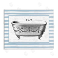 Lettered and Lined | Ornate Vintage Tub on Stripes