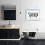Lettered and Lined | Ornate Vintage Tub on Stripes