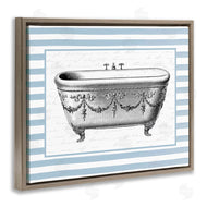 Lettered and Lined | Ornate Vintage Tub on Stripes